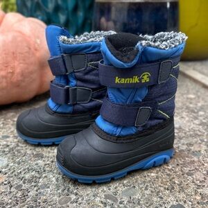 Kamik Kids' Blue and Black Snow Boots